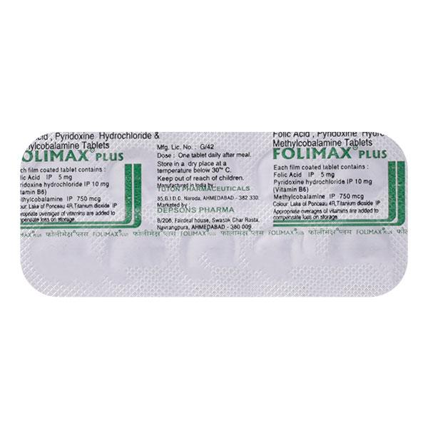 FOLIMAX PLUS Tablet 10's - Iron Supplement/Anaemia-Vma