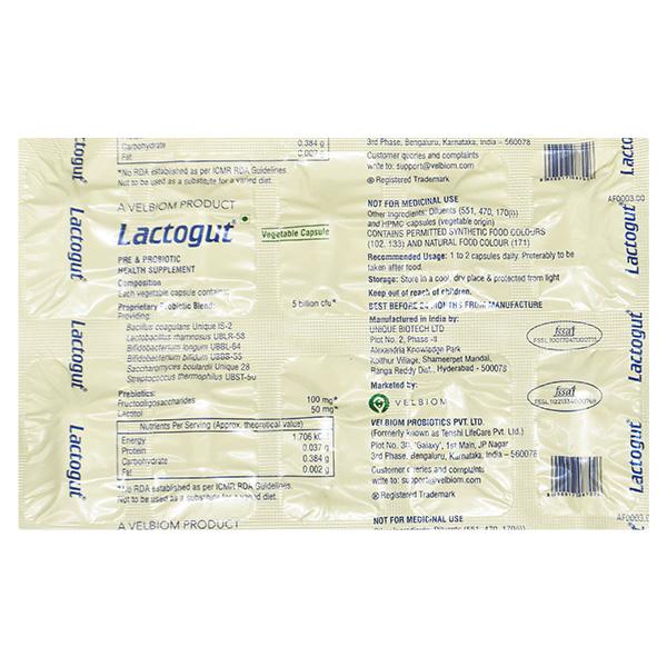 Lactogut Capsule 10'S - Diarrhoea-Ant