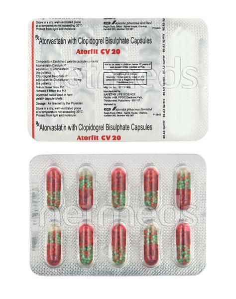 Atorfit CV 20mg Capsule 10'S - High Cholesterol-Dys