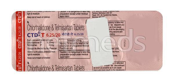 CTD T 6.25/20mg Tablet 10'S - Hypertension-Ang