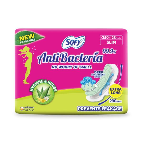 Sofy Antibacteria Extra Long Pads (XL) - Slim 28's - Sanitary Napkins