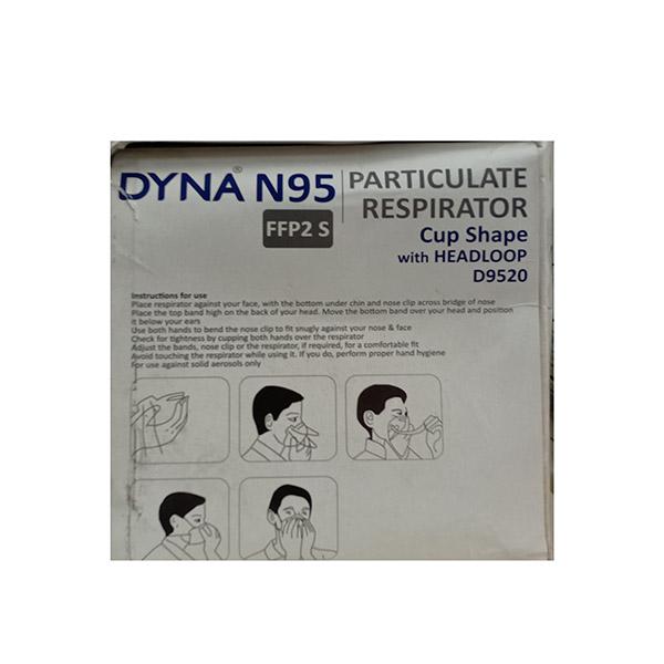 Dyna N 95 FFP2 S Particulate Respirator Cup Shaped Face Mask 1's - Face Mask
