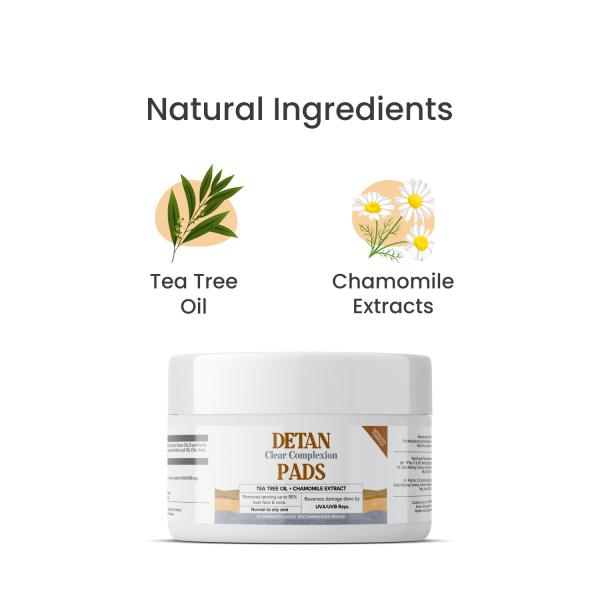 CGG Cosmetics De-Tan Clear Complexion Facial Pads- for All Skin Types 50 gm - Cotton Balls
