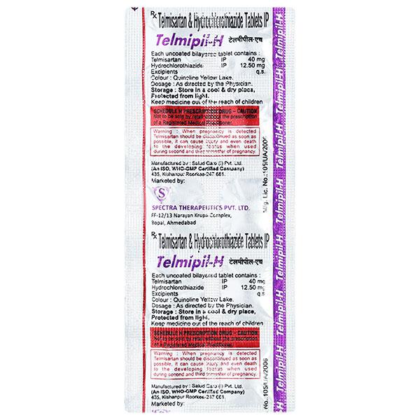 TELMIPIL H 40mg Tablet 10's - Hypertension-Ang