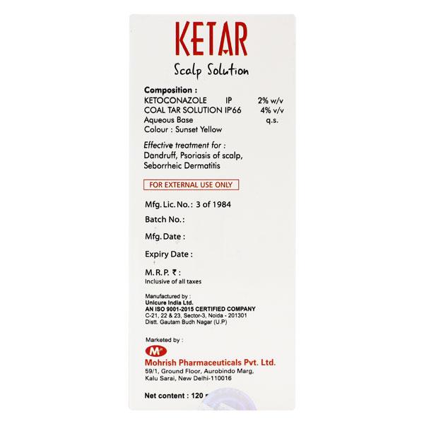 KETAR SCALP Solution 120ml - Fungal Infections-Tps