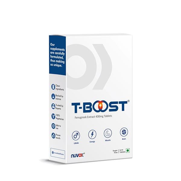 Nuvox T Boost Fenugreek 400mg Sugar Free Tablet 30's - Herbal Dietary Supplement