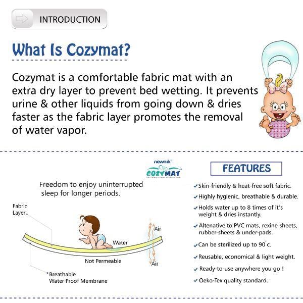 Cozymat Waterproof Bed Protector (S) - Sea Green - Baby Bedding