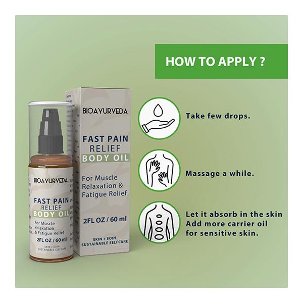 Bioayurveda Fast Pain Relief Body Oil 60 ml - Massage Oils