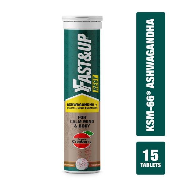 Fast&Up Rest Effervescent Tablet - Cranberry Flavour 15's - Sexual Care