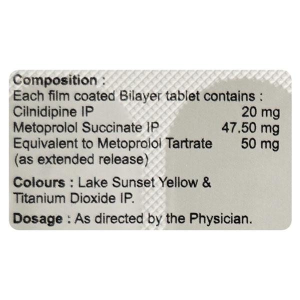 Cilamet XL 20/50mg Tablet 10'S - Hypertension-Bet