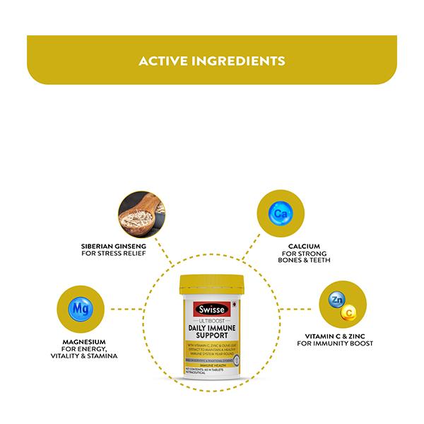 Swisse Ultiboost Daily Immune Support Tablet 60's - Vitamin C