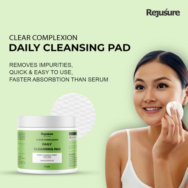 Rejusure Clear Complexion Daily Cleaning Pads 25's - Face Wash & Cleansers