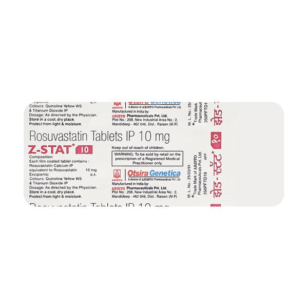 Z Stat 10mg Tablet 10'S - High Cholesterol-Dys