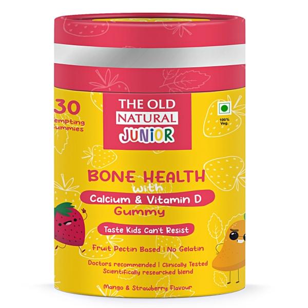 The Old Natural Junior Bone Health with Calcium & Vitamin Gummies - Mango & Strawberry 30's - Calcium And Minerals