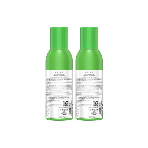 Arias Sanitizer Spray (Pack of 2 X 200 ml) - Hand Sanitizer
