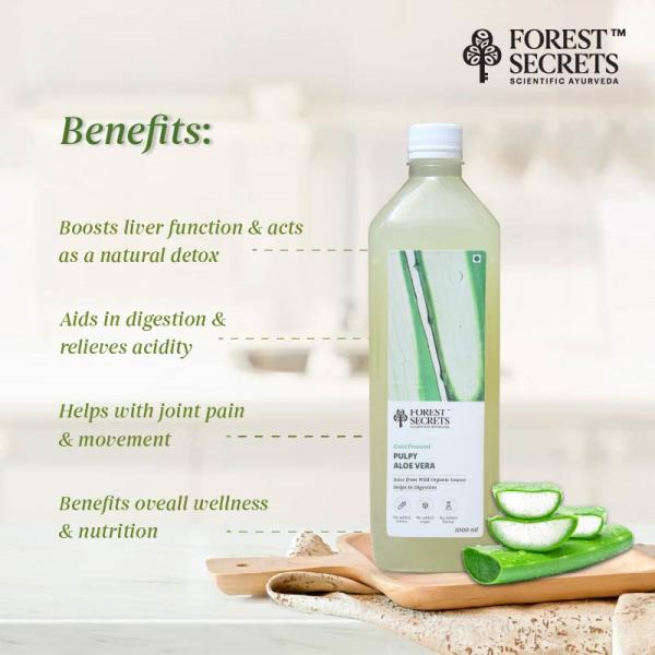 Forest Secrets Pulpy Aloe Vera Juice 1 litre - Ayurvedic Juices
