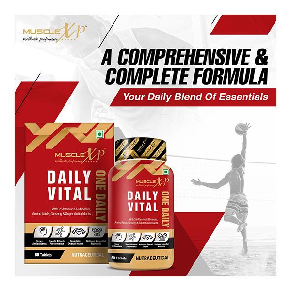 MuscleXP Men Daily Vital Sports Tablet (Pack of 2 x 60's) - Multi-Vitamins