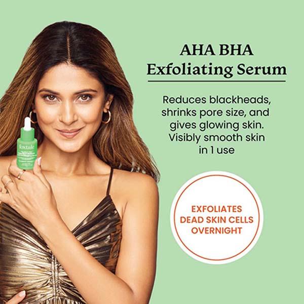 Foxtale Smooth Sailing Aha Bha Exfoliating Serum Reduces Excess Oil and Bumpy Texture 30 ml - Toners