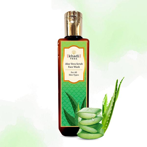 Khadi Veda Face Wash - Aloe Vera Scrub 200 ml - Face Washes
