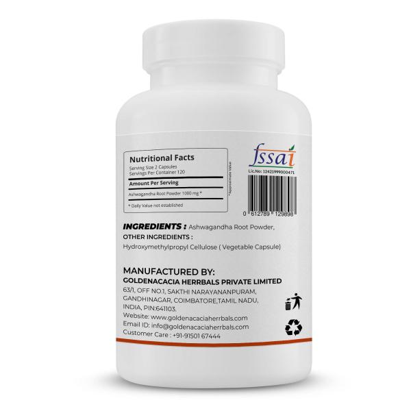 Goldenacacia Herrbals Ashwagandha 500 mg Capsule 240's - Ashwagandha