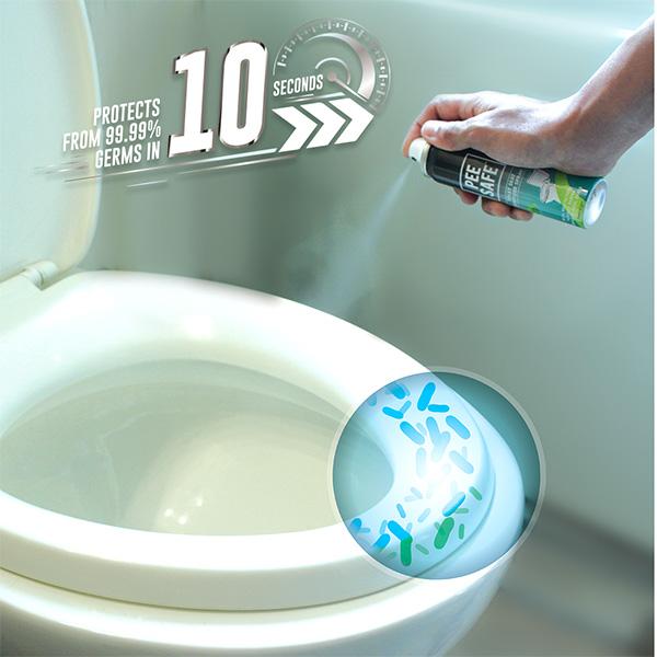 Pee Safe Toilet Seat Sanitizer Spray - Mint 50 ml - Toilet Seat Sanitizer