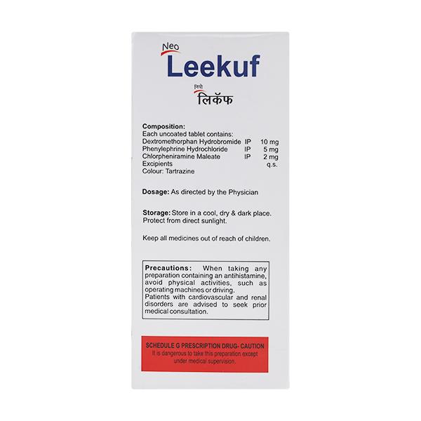 LEEKUF NEO Tablet 10's - Cough And Cold-Cou