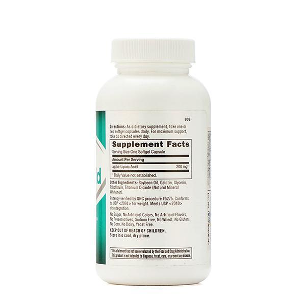 GNC Alpha Lipoic Acid 200 mg Softgel 60's - Amino Acids