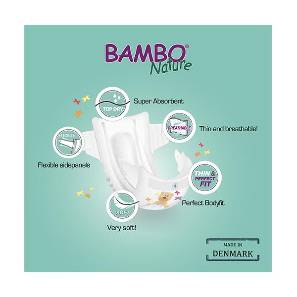 Bambo Nature Tape Diapers with Wetness Indicator - Premature (0) 144's - Diapers & Wipes