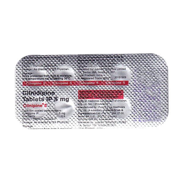 Cilnipine 5mg Tablet 10'S - Hypertension-Cal