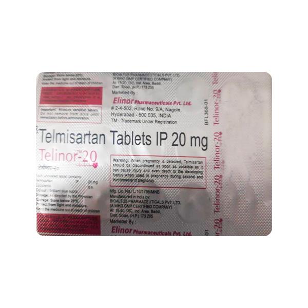 TELINOR 20 Tablet 15's - Hypertension-Ang