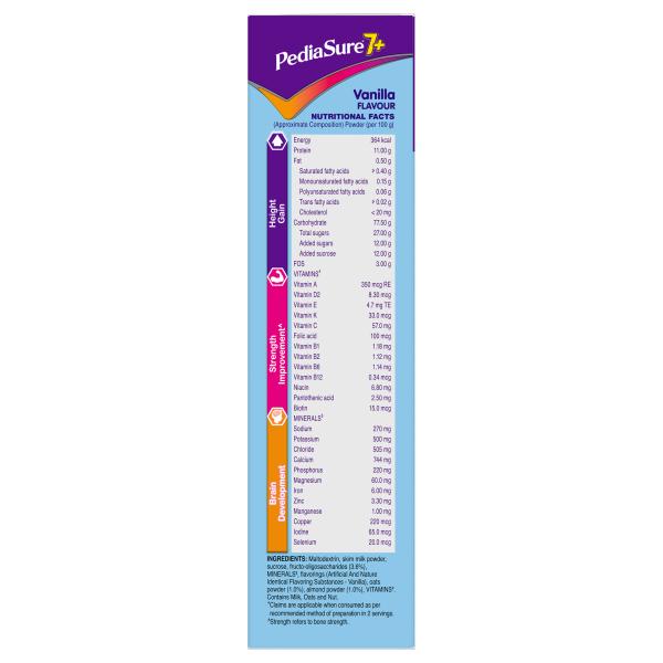 Pediasure 7Plus Health Drink Powder - Vanilla Flavour 200 gm (Refill Pack) - Kids Nutrition