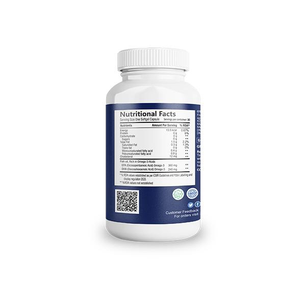 Aiwo Ultimate Omega 3 Double Strength 1000 mg Capsule 30's - Omega Fish Oil Fatty Acids