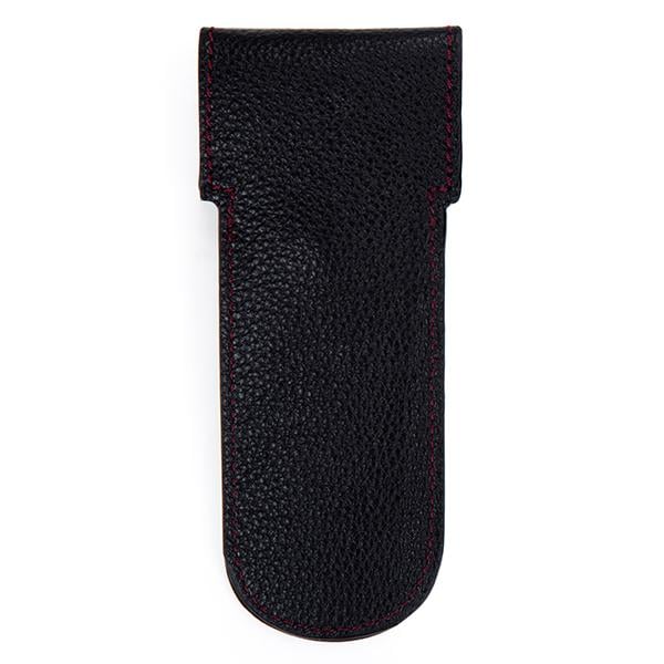 Pink Woolf Genuine Leather Razor Cover - Black - Pre & Post Shaves