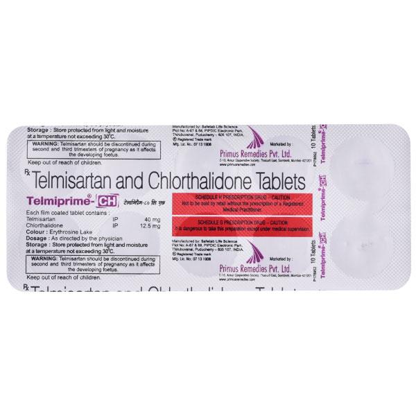 Telmiprime CH 40/12.5mg Tablet 10'S - Hypertension-Ang