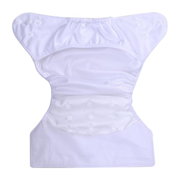 Bumberry Reusable Diaper Cover with 1 Natural Bamboo Cotton Insert - White - Diapers & Wipes