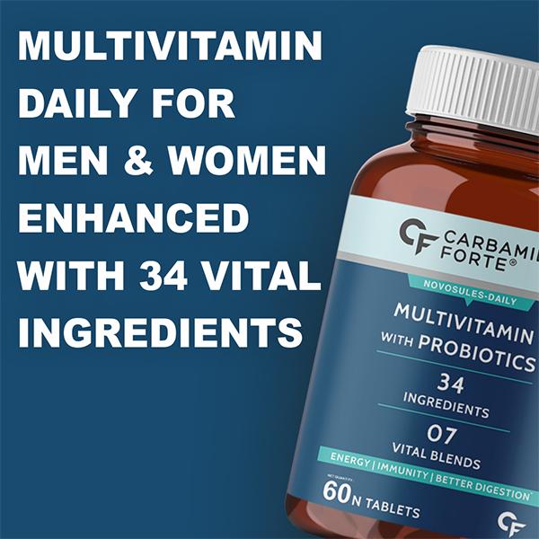CF Novasules-Daily Multivitamin with Probiotics Veg Tablet 60's - Multi-Vitamins