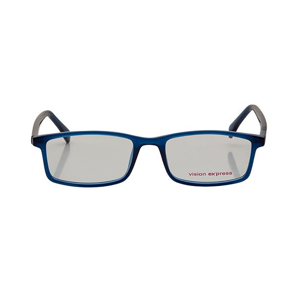 Vision Express 28975 Blue Rectangle Eyeglasses (Including UV Blue Lens) 1's - Wearables Eye Glasses