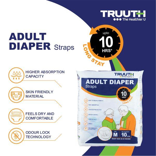 Truuth Adult Diaper - Strap (L) 10's - Adult Diapers & Pads