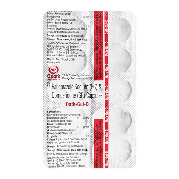 OATH GUT D Capsule 10's - Ulcer/Reflux/Flatulence-Aaa