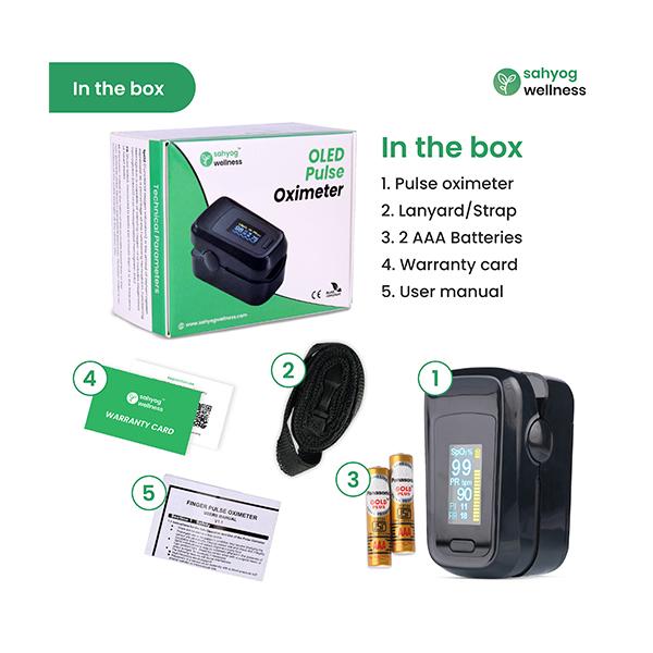 Sahyog Wellness Fingertip Advanced OLED Type Pulse Oximeter - Health Monitors And Equipment