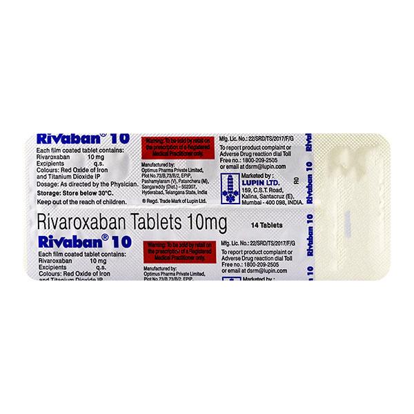RIVABAN 10 Tablet 14's - Blood Clot-Ant