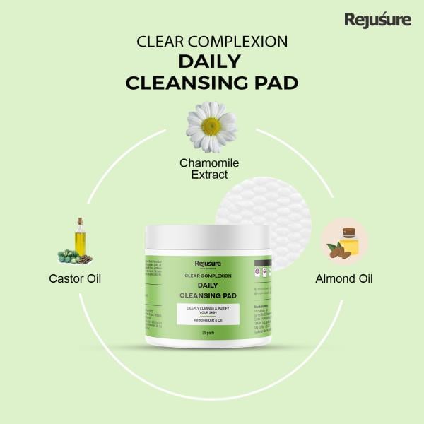 Rejusure Clear Complexion Daily Cleaning Pads 25's - Face Wash & Cleansers