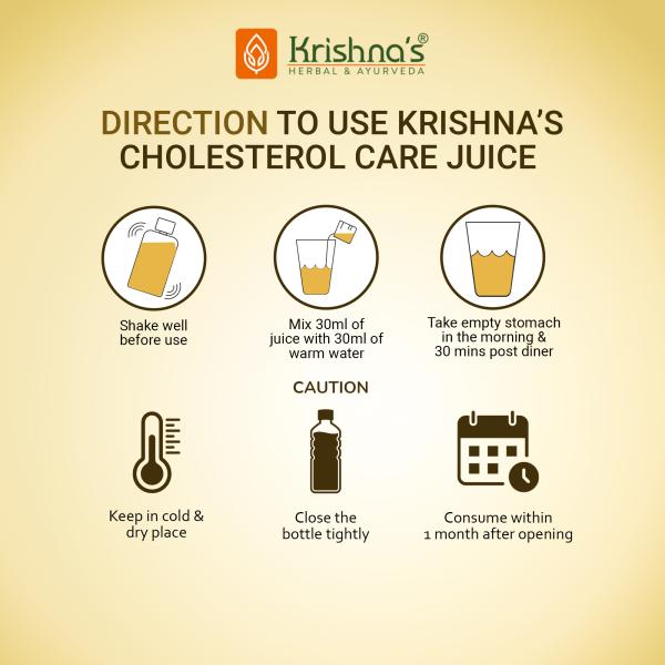 Krishna's Herbal & Ayurveda Cholesterol Care Juice 500 ml - Ayurvedic Juices