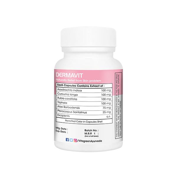 VitaGreen Dermavit Capsules 30's - Herbal Dietary Supplement