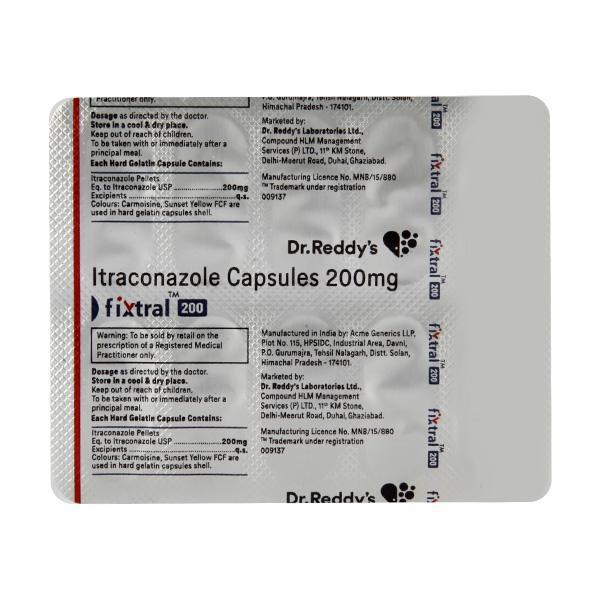 Fixtral 200mg Capsule 10'S - Fungal Infections-Anf