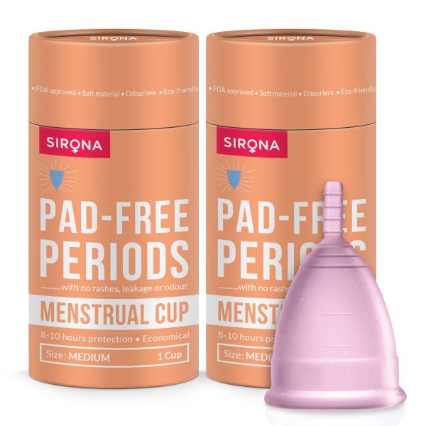 Netmeds | Sirona Reusable Menstrual Cup - Medium (Pack of 2)