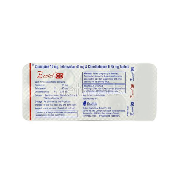 Ecotel CC Tablet 10'S - Hypertension-Ana