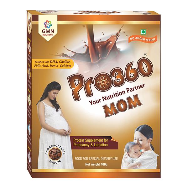 Netmeds | Pro360 MOM Pro Nutritional Protein Powder - Swiss Chocolate Flavour 400 g