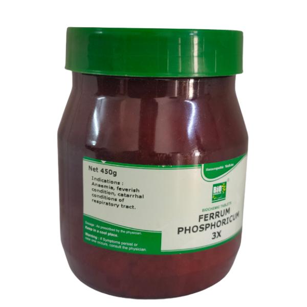 Bio-India's Biochemic Tablet - Ferrum Phosphoricum 3X 450 gm - Speciality Medicine