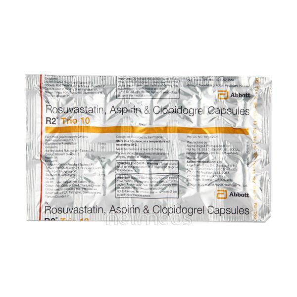 R2 Trio 10mg Capsule 10'S - High Cholesterol-Dys